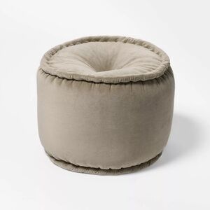 STUDIO MCGEE NWT cotton velvet pouf -tan